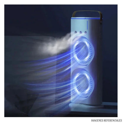 VENTILADOR PORTATIL AIRE ACONDICIONADO 5 EN 1 ILUMINACION LED RECARGABLE