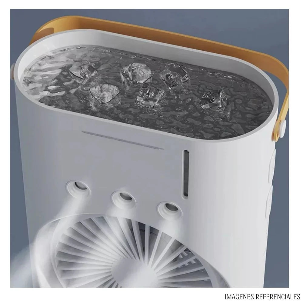 VENTILADOR PORTATIL AIRE ACONDICIONADO 5 EN 1 ILUMINACION LED RECARGABLE