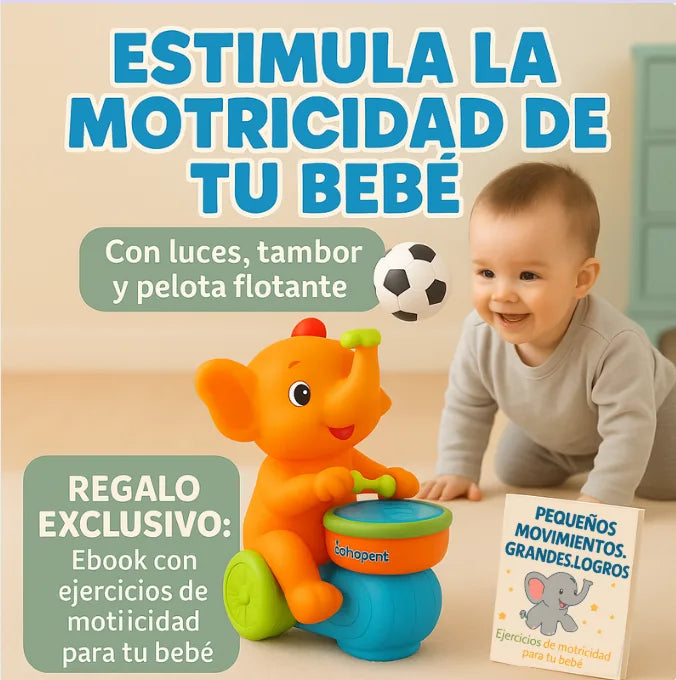Boomy® - ELEFANTITO - que ayuda la motricidad de tu bebé